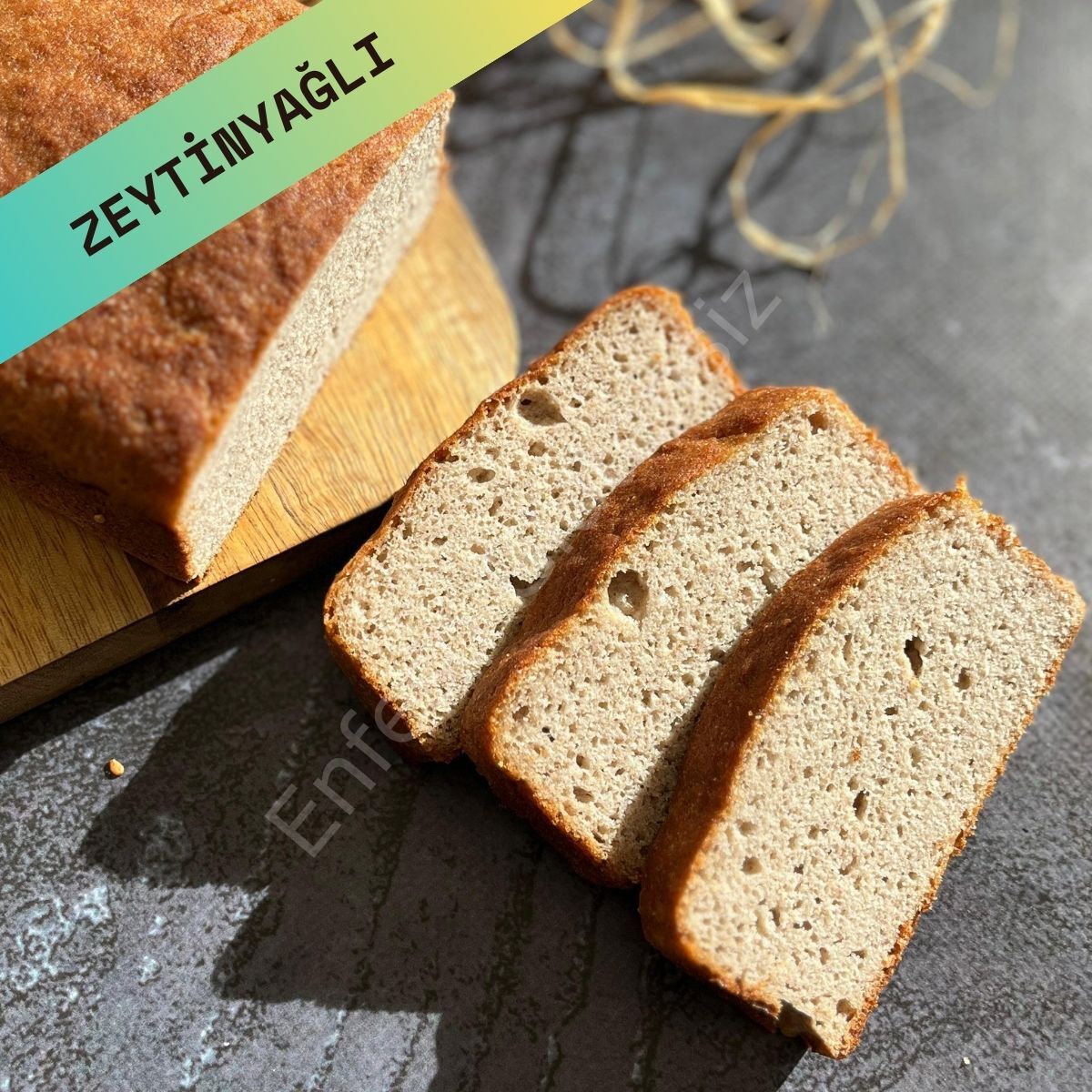 Z.yağlı %100 ÇiğKarabuğday Ekmeği (350gr) (Glutensiz/Laktozsuz/Vegan)